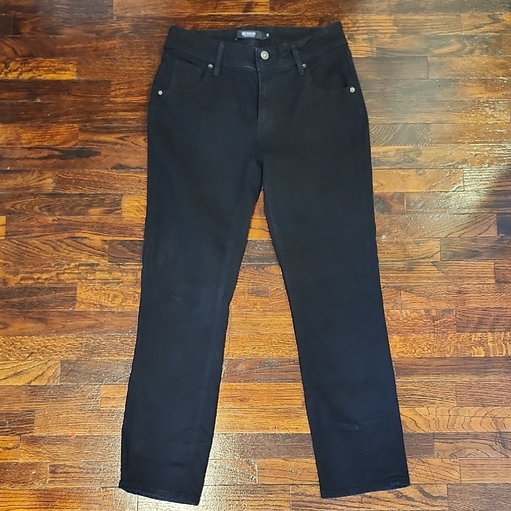 Hudson Jeans Black Straight Leg Women's Jeans Premium Lux 90s Denim High Rise 8